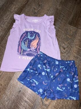 🌸 $10 SALE 🌸 OshKosh B'gosh Girls' Lavender Mermaid Pajama Set 3T
